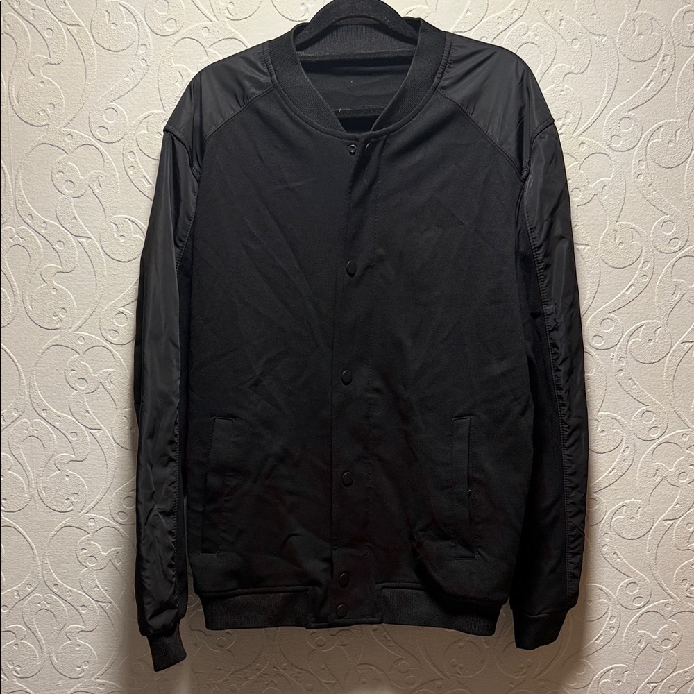 Zara Men's Classic Black Varsity Jacket